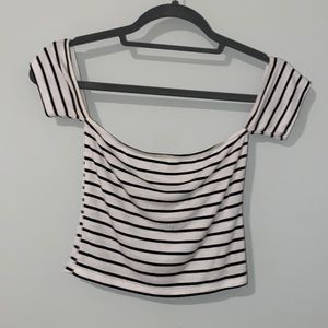 forever 21 off the shoulder striped top